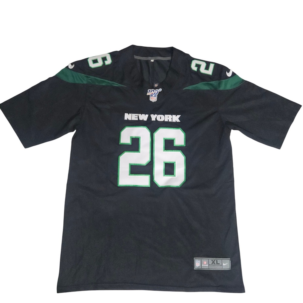 Nike NFL New York Jets LeVeon Bell 26 Jersey Black 100th Anniversary Mens XL